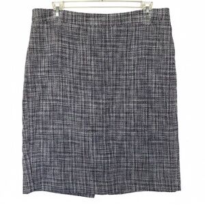 J.Crew No. 2 Pencil Skirt Size 10 Blue White Tweed Cotton Rayon Style 63598